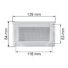 Vent Systems 110 x 55mm Rectangular Duct Grille - Straight