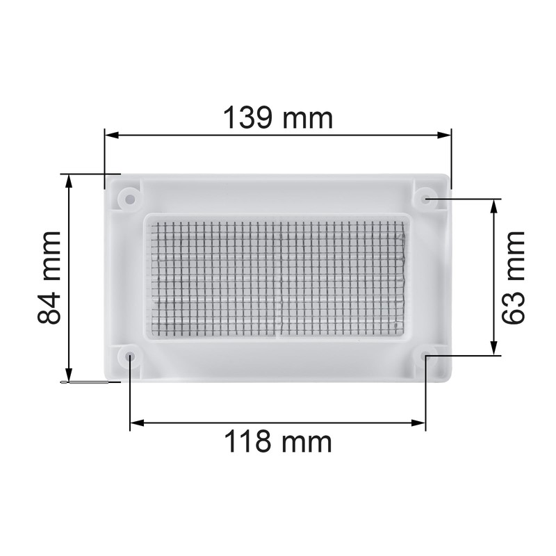 Vent Systems 110 x 55mm Rectangular Duct Grille - Straight
