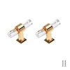 FEEIMOL Pack of 2 Clear Acrylic Cabinet Handles Kitchen Handles