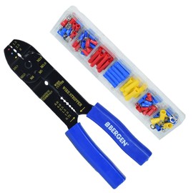 Electricians Wire Crimper Crimping Cutting Tool and Spade Terminal Set 101pc