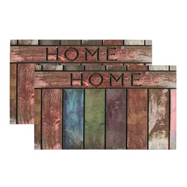 Welcome Home Mats for Front Door Entrance Non Slip Rubber Door Mat Heavy Duty Doormat Shoes Scraper Indoor Low-Profile Mats for Entry Garage Patio High Traffic Areas (2)