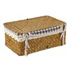 TOLIDA Wicker Storage Basket with Lid Decorative Baskets Living Room