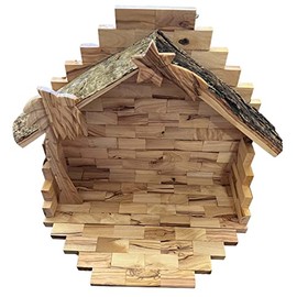 Large Olive Wood Nativity Set Manger Stable 11" Wide Made in Bethlehem