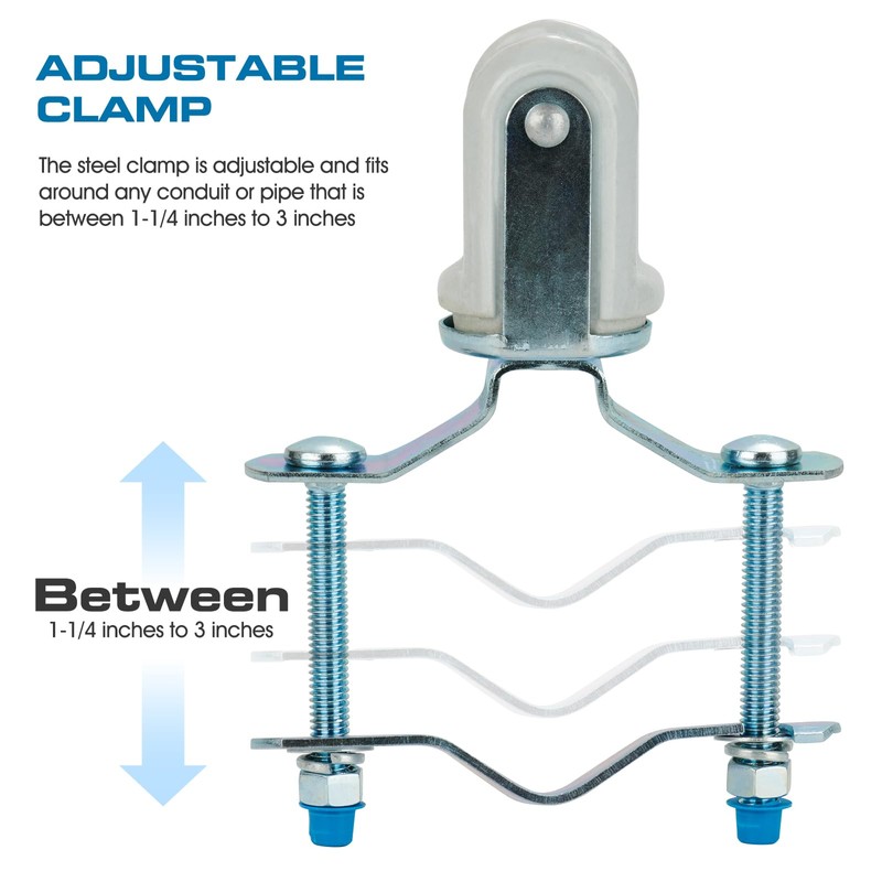 HIBUMFX Heavy Duty Wire Holder, Porcelain Insulator with Adjustable Bracket,