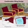 HOMELYSIAN Deep Seat Patio Cushions for Outdoor Furniture, Memory Foam