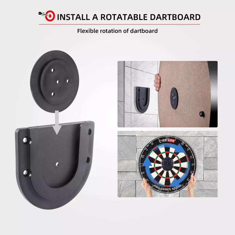 Cyeelife Fixed/Rotating 360 Dart Board Hanging Kit, Wall Mounting Bracket