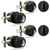 Probrico Front Door Entry Handles Lockset and Single Cylinder Deadbolt