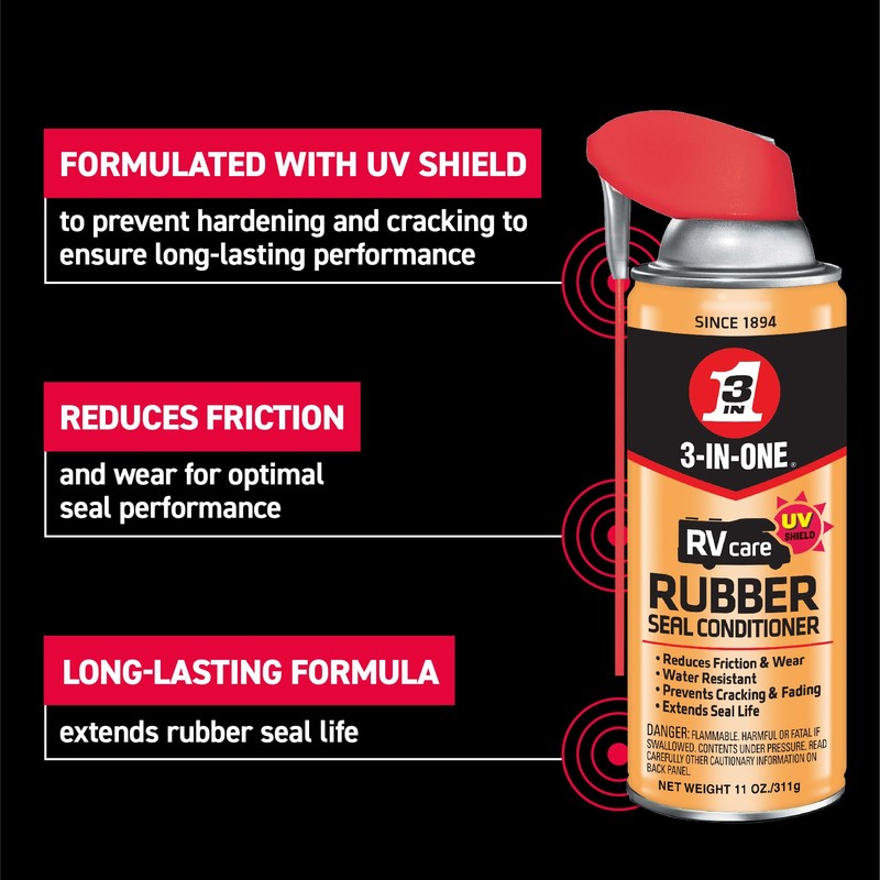 3-IN-ONE 3-IN-ONE RVcare Rubber Seal Conditioner with SMART STRAW SPRAYS