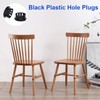 mxuteuk 135pcs 8 Sizes Nylon Plastic Hole Plugs Black 1/4"