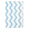 Baby Mode Blue Zigzag Fleece Stroller Blanket