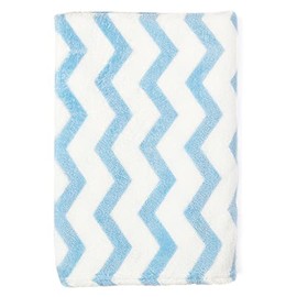Baby Mode Blue Zigzag Fleece Stroller Blanket