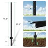 FOREHOGAR Metal Fence Post Black 4.8 feet, Pack of 8,