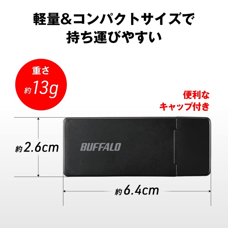BUFFALO USB 3.0 Micro SD/SD Card Reader, White, BSCR27U3WH