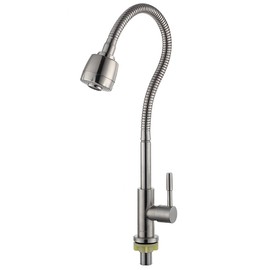 Life System ST83 Single Faucet Stainless Steel Shower with Switching Shower Head for Kitchen and Washroom Single Lever