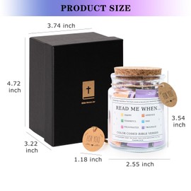 Koorabbee Bible Verse Jar for Women, Read Me When Bible Verses in a Jar, Religious Graduation Gift, Scripture Prayer Cards Hope Jar, Christian Gifts for Women Mom Dad Friend