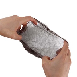 Pokinge 40pcs Hair Net Invisible Elastic Edge Mesh, High Elastic Nylon Edge Invisible Hair Nets, 20Inch Disposable Hairnets for Sporting Kitchen (Black Brown)