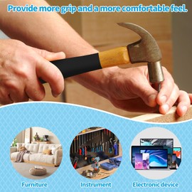 Rubber Grip Tape Kit, 92 Pieces Enhanced Friction Non Slip Adhesive Tape kit for Indoor & Outdoor Use - Customizable, Durable, Pre-Cut for Cup, Tool Handle, Game Controller, etc (2 Pack, Black)