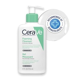 CeraVe Gel Limpiador Espumoso Diario para Uso de Día o Noche, para Piel Mixta, Grasa o con Acné, Anti Puntos Negros, Hipoalergénico y Libre de...     