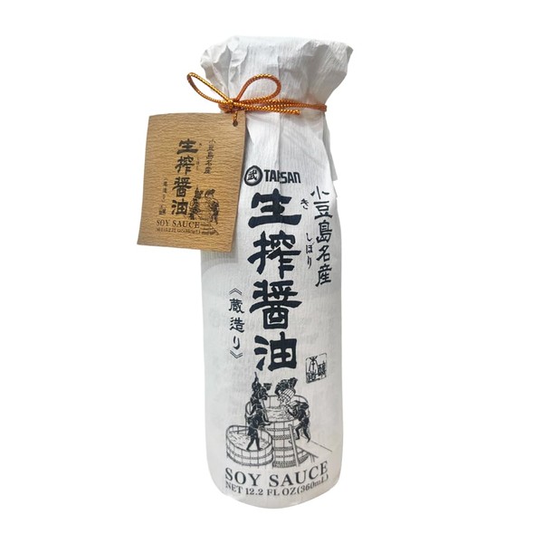 KISHIBORI SHOYU 12.2 fl oz(360ml). Pure artisan Japanese soy sauce. All natural barrel aged 1 year unadulterated and without preservatives