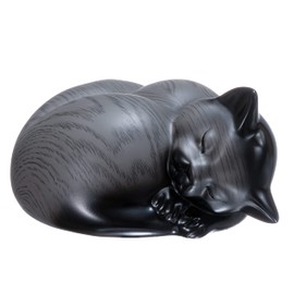 Kriss Art Pet Urns,Sleeping Resin Cremation Cat Urn, Cat Urns for Ashes, Small Animal Urn （Dark Gray）…