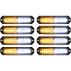 8pcs 12V Sync Ultra Slim 12-LED Surface Mount Flashing Strobe