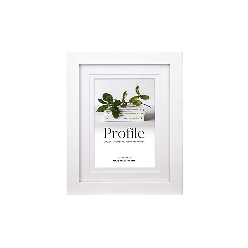 Profile Products Australian Made Timber Frame 10420 Deluxe White 20x25/13x18cm