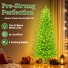 Prelit Lime Green Whimsical Bendable Christmas Tree, 2-in-1 Dual Style