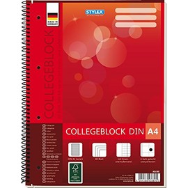 Stylex Spiral Pad College A4 80 Sheets Squared
