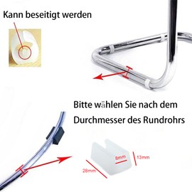 Zaky 15 pcs Furniture Foot Rectangle Shaped Non-Slip Chair Leg Tip Protectors White Plastic Chair Foot Floor Glides Tubing Caps Cover Protector 8mm