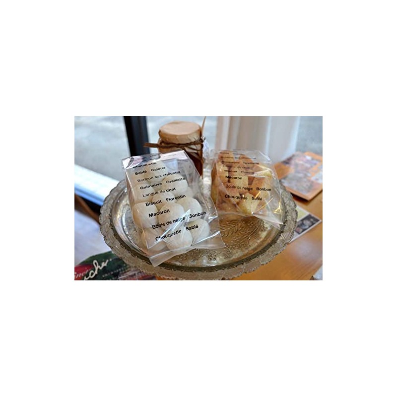 Paquetdusoleil 10060-50 Cookie Bags, Transparent Faboli, M, 50 Sheets