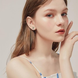 VONALA Peridot Cross Earrings 925 Sterling Silver August Birthstone Cross Stud Earrings Religious Christian Baptism Jewelry First Communion Day Birthday Gifts for Women