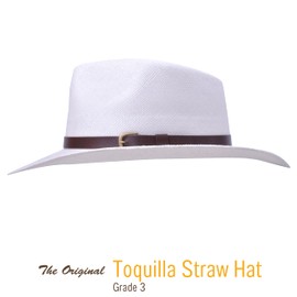 Bigalli Melbourne TE Panama Hat for Women Men Summer & Beach Hat, Teardrop Shape, Recycled Leather Detail, Original Toquilla Straw Grade 3 | UV Protection SPF 30 | Fedora Hats | White Large