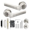 Decoranddecor Lumina Silver Internal Door Handles – Aluminium Handle Sets