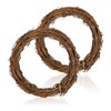 com-four® decorative wooden wreath made of rattan for decorating e.g.
