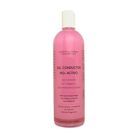 Nuestra Tierra Cosmética Gel Conductor Bio-Activo con Colágeno y Ácido Hialurónico Vegano, Hipoalergénico, 500 g