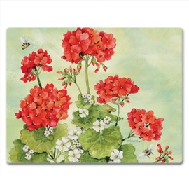 CounterArt Nature's Grace 3mm Heat Tolerant Tempered Glass Cutting Board 10” x 8” Manufactured in the USA Heat Tolerant Dishwasher Safe