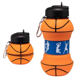 Maccabi Art - Botella de agua plegable de silicona sin BPA para niños, 18 onzas. Tamaño