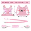 Toddler Harness Leashes with Retractable Wrist Link Pink 1.5M Rope