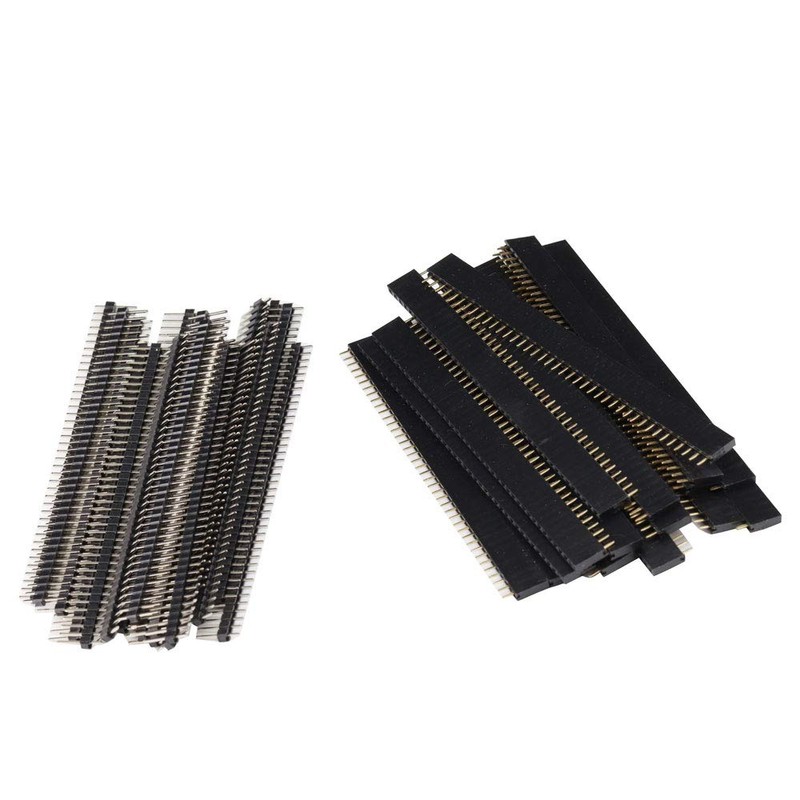 KKHMF 40pcs Straight Pin Header Strip Pin Socket 40 Pin