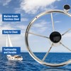 Jinmu 5-Spoke 13-1/2 Inch Destroyer Style Stainless Boat Steering Wheel