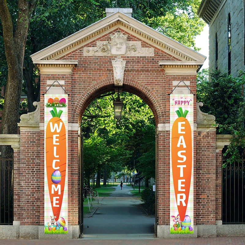 Easter Egg Couplet Festival Decorative Porch Curtain Easter Couplet Flag