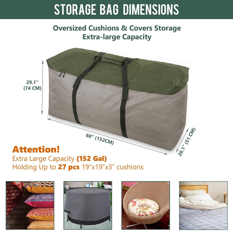 Rachmi Cushion Storage Bag (152 Gal) 60 Inch with Zipper
