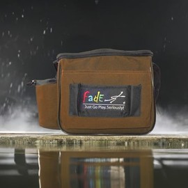 Mint Discs Fade Lite Disc Golf Carrier Bag | Starter Bag with 10+ Disc Capacity | Premium Lightweight Disc Golf Shoulder Strap, BROWN