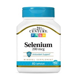 21st Century Selenium Mineral Supplement 180 Count Gluten Free Antioxidant
