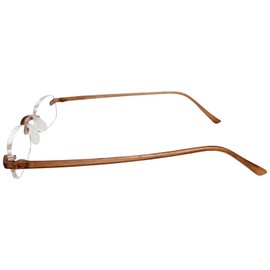 Calabria Flexie Low Profile 714 Reading Glasses&Slim Case+1.00 Root Beer Brown