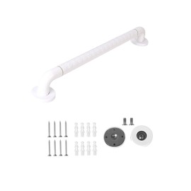 Bathroom Grab Bar 304 Stainless Steel Anti-Slip Grab Rail for Bathroom Safety Support Handle for Bathtub Shower Toilet Kitchen Stairway Handrail, Elderly or Disabled (White, 60cm)