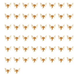 Motmucot 50PCS Mini Butterfly Hair Clips, Girl Metal Small Claw Clips, Butterfly Hair Claw Clip Small, Tiny Cute Hairs Accessories for Women Ladies Girls (Gold)