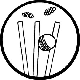 Azeeda A7 'Cricket Wicket' Unmounted Rubber Stamp (RS00031636)
