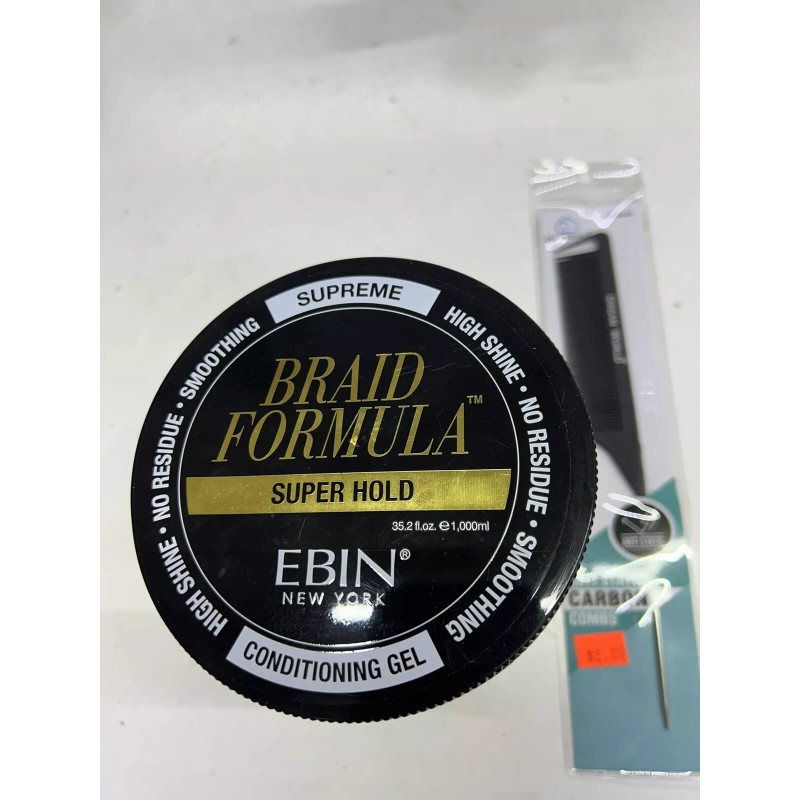 EBIN 2 Pcs EBIN LOCK’N POMADE BRAID Super FORMULA 35.2Oz