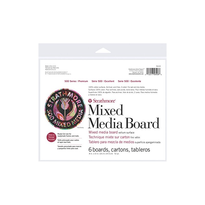 Strathmore (564-8 500 Series Mixed Media Board, vellum, 20,3 x